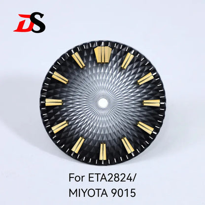 Pineapple Face Dial GS Diamond Pattern 28.5mm Dial No Lume Suitable for NH35 NH38 ETA2824/MIYOTA 9015 Movement No Date