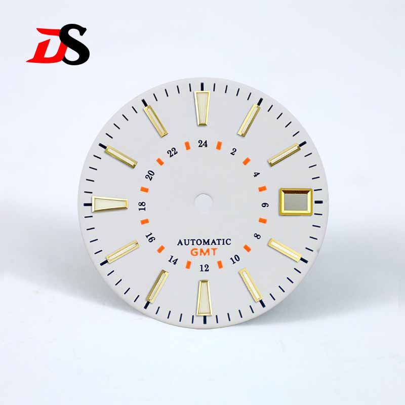 Sunburst 24-hour GMT Sun Pattern blue luminous Dial NH34 Movement 28.5mm