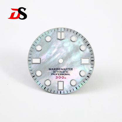 Mother shellfish Marinemaster Dial 28.5mm MOD BGW9 C3 Lume NH35NH36 Movement No Tick Mark