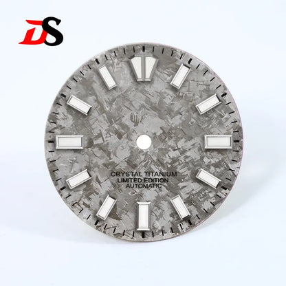 28.5mm Ice Crystal Titanium Dial Blue Lume NH35 Movement
