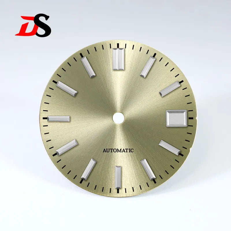 28.5mm Sunburst Matte Black Dial No Lume for NH38 NH35 Automatic Movement