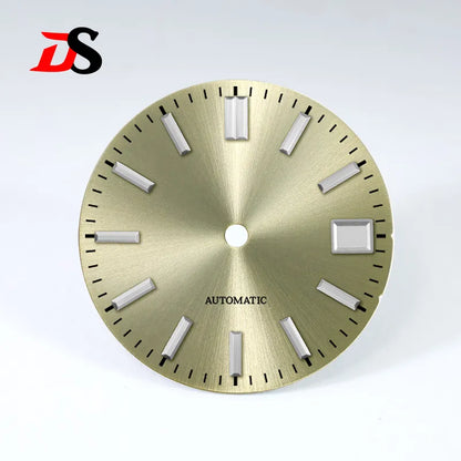 28.5mm Sunburst Matte Black Dial No Lume for NH38 NH35 Automatic Movement