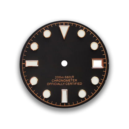 28.5mm Matte Dial Retro Tudo BGW9 C3 Lume for NH35 Movement