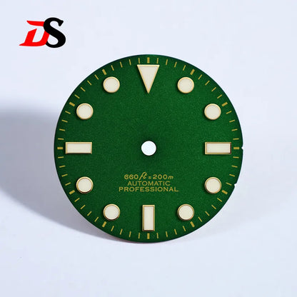 SUB Matte 28.5mm Dial Sunburst YM BGW9 C3 Lume NH35 Movement Gold No Date