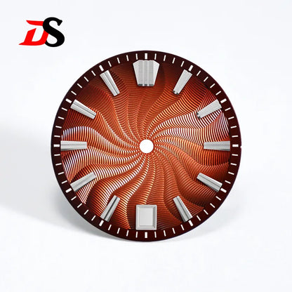Guilloche 28.5mm Dial GS MOD No Lume Sterile NH35NH34NH38 Movement 3 O'clock /6O'clock /no Date