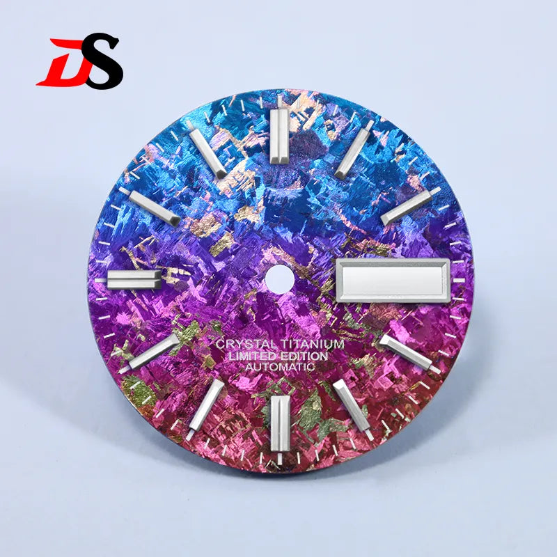 Ice Crystal Titanium Dial 28.5mm DAY DATE No Lume NH35 NH36 Movement