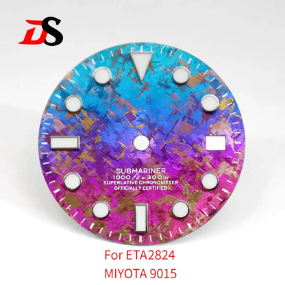 28.5mm Dial SUB Crystal Titanium Texture BGW9 C3 Lume ETA2824/ MIYOTA 9015 Movement