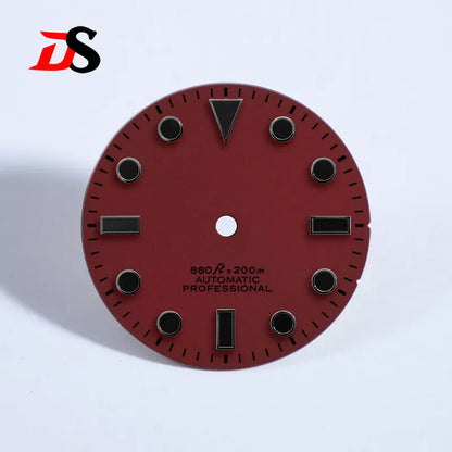 28.5mm Dial YM Matte SUB Black Lume for NH35 Movement Skx007 Custom Logo No Date