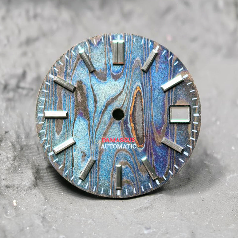 Natural Multicolor Damascus Dial Unique