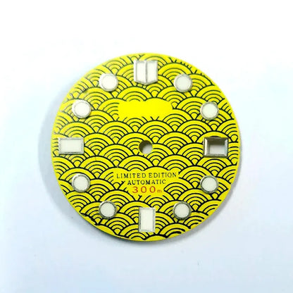 Wave Dial Refit 28.5mm NH35 Movement BGW9 C3 Lume