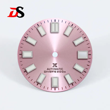 28.5mm Sunburst X Dial Blue Lume for NH35 Movement Watch Accessories
