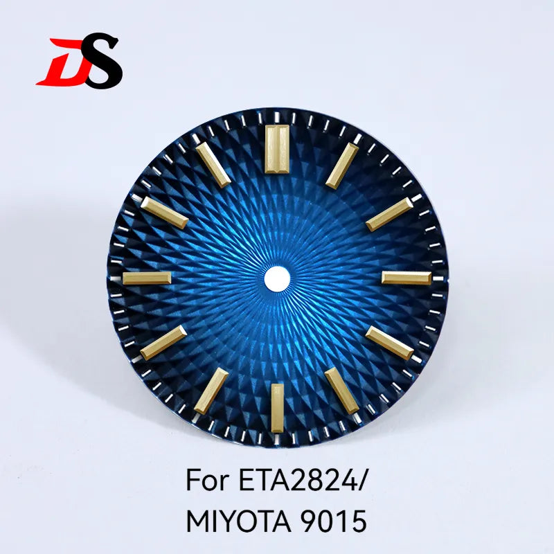 Pineapple Face Dial Gold Index 28.5mm Dial No Lume Suitable for NH35 NH38 ETA2824/MIYOTA 9015 Movement No Date