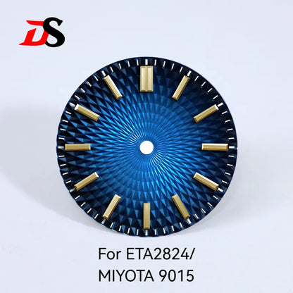 Pineapple Face Dial Gold Index 28.5mm Dial No Lume Suitable for NH35 NH38 ETA2824/MIYOTA 9015 Movement No Date