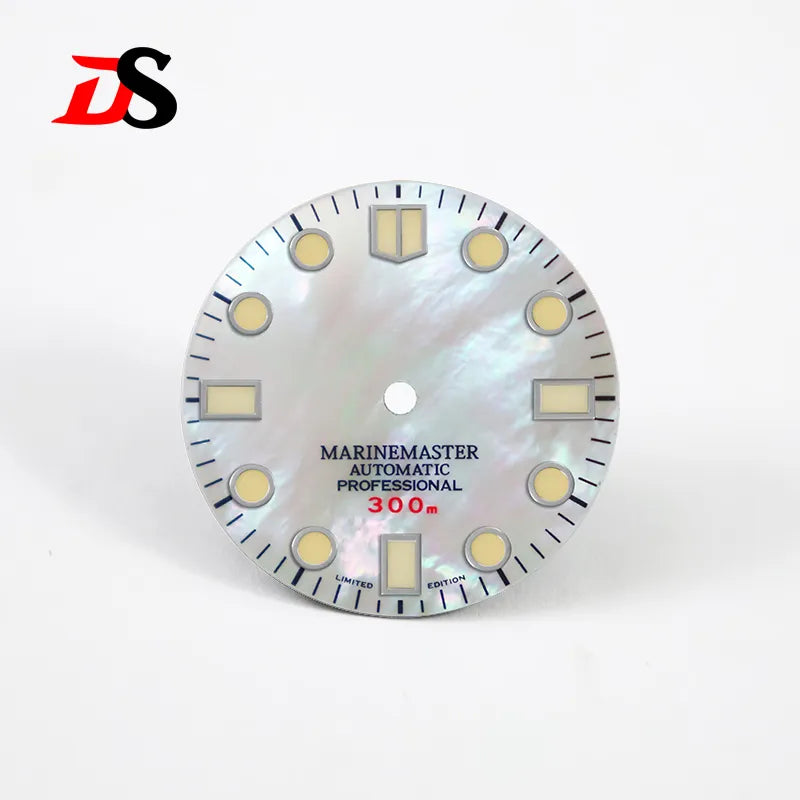 Mother shellfish Marinemaster Dial 28.5mm MOD BGW9 C3 Lume NH35NH36 Movement No Tick Mark