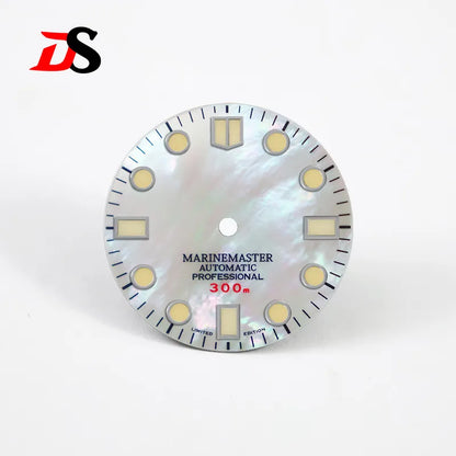 Mother shellfish Marinemaster Dial 28.5mm MOD BGW9 C3 Lume NH35NH36 Movement No Tick Mark