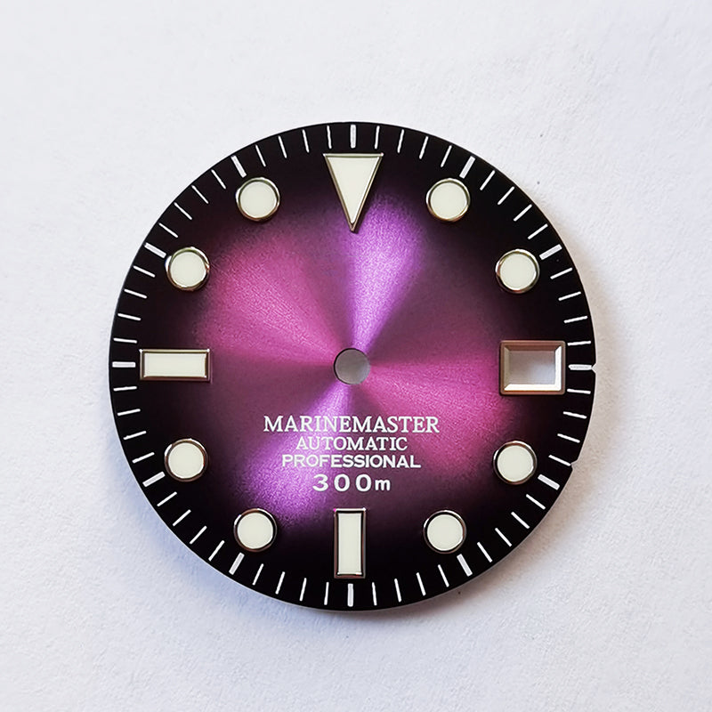 Sunburst Dial Matte Silver YM Index BGW9 C3 Lume for NH35NH36 Movement 28.5mm