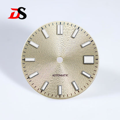 28.5mm Invisible Texture Blue Lume NH35 Movement Multiple Colors Sunburst