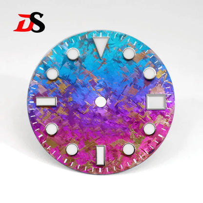 Crystal Titanium Text Dial Chaotic Texture BGW9 C3 Lume NH35 Movement 28.5mm Dial