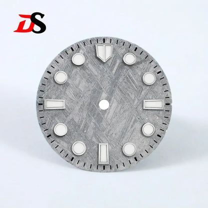 Meteorite Dial 28.5mm Blue Lume NH35 NH38 Movement Natural Grey No Date Dial