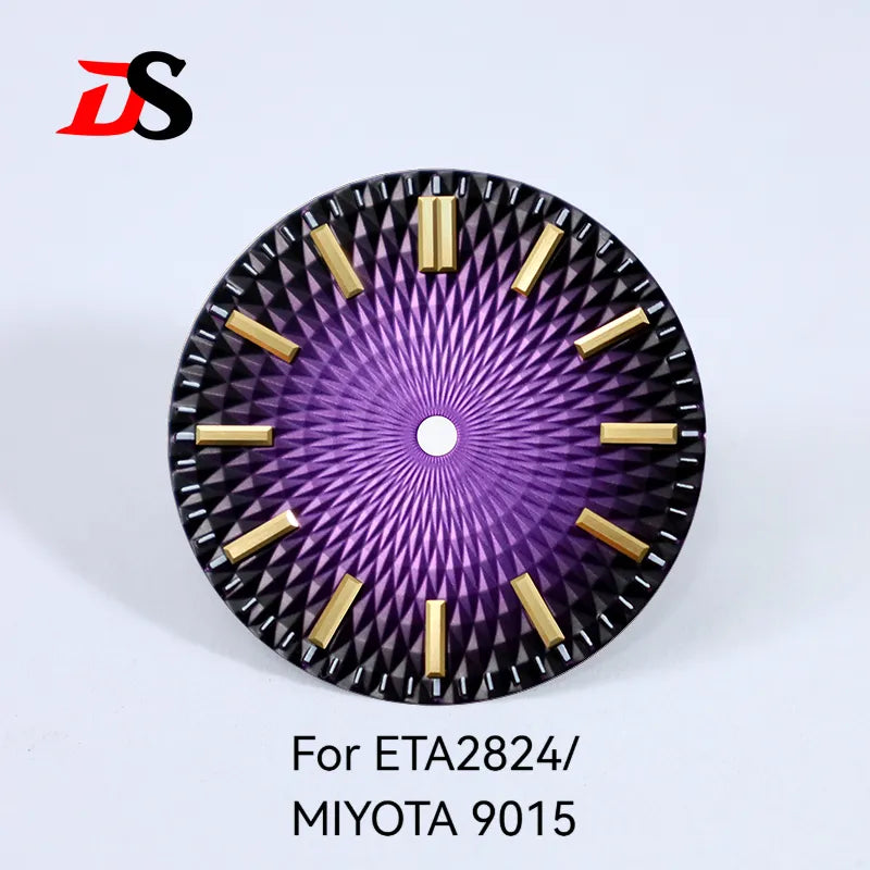 Pineapple Face Dial Gold Index 28.5mm Dial No Lume Suitable for NH35 NH38 ETA2824/MIYOTA 9015 Movement No Date