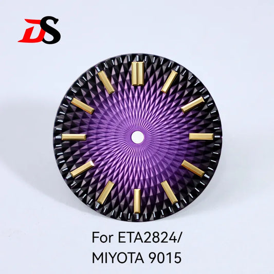 Pineapple Face Dial Gold Index 28.5mm Dial No Lume Suitable for NH35 NH38 ETA2824/MIYOTA 9015 Movement No Date