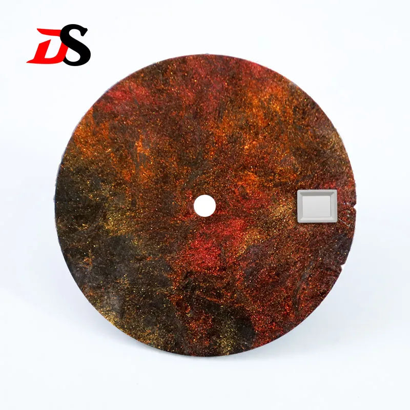 28.5mm Carbon Fiber Dial Rich Color Lava Texture Blank Surface NH35NH38 Movement Date