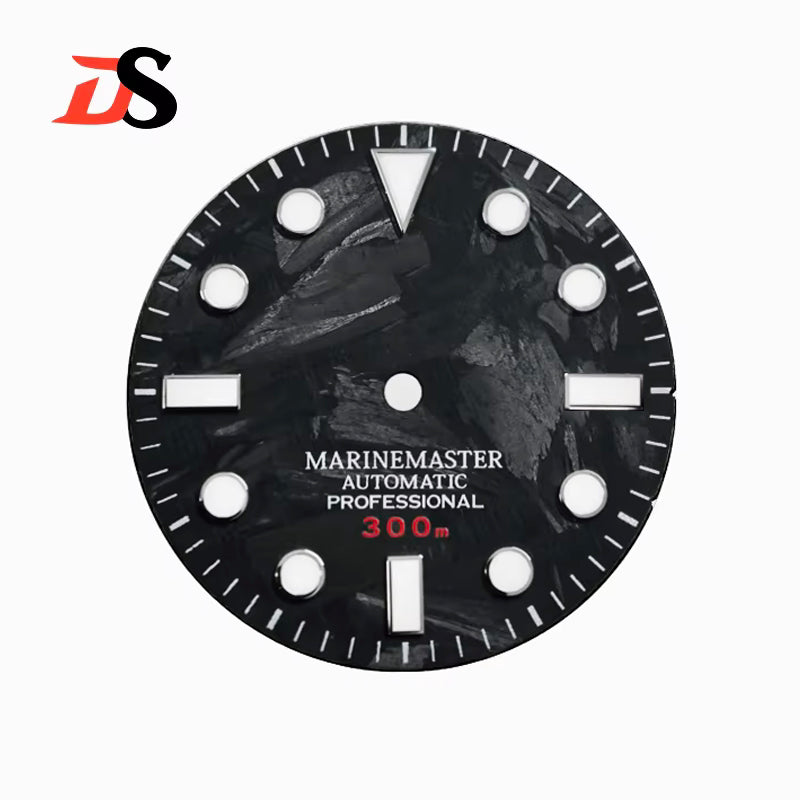 Black 28.5mm Carbon Fiber Dial No Date Series NH35 ETA2824 SW200 MIYOTA 9015 9039 Movement