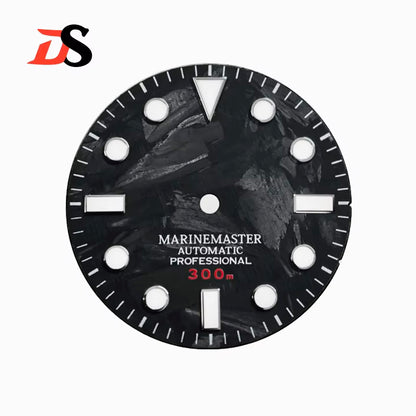 Black 28.5mm Carbon Fiber Dial No Date Series NH35 ETA2824 SW200 MIYOTA 9015 9039 Movement