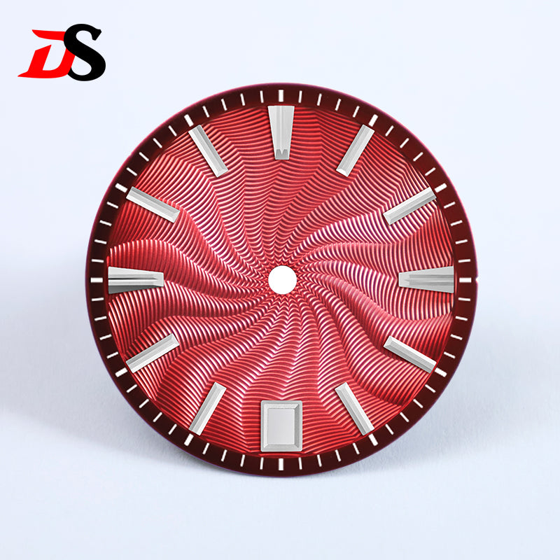 Guilloche Dial 28.5mm No Lume Sterile NH35NH34NH38 Movement 3 O'clock/6 O'clock/no Date