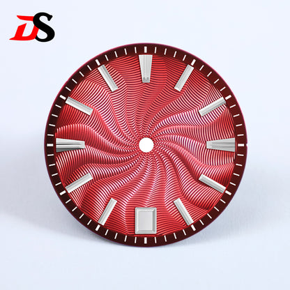 Guilloche Dial 28.5mm No Lume Sterile NH35NH34NH38 Movement 3 O'clock/6 O'clock/no Date