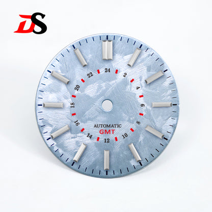 28.5mm Sakura Blue GMT Dial No Lume NH34GMT Movement No Date