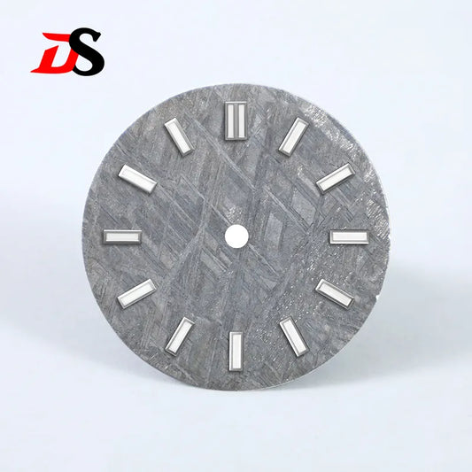 28.5mm Natural Grey Meteorite Dial No Lume NH35NH36 Movement No Tick Mark
