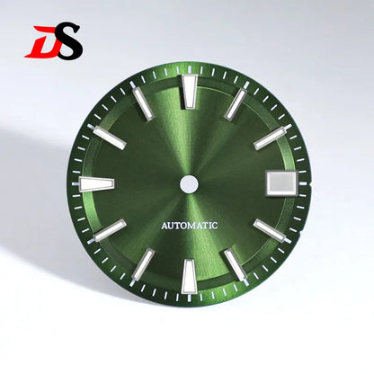 28.5mm Sunburst Dial Blue Lume NH35 Movement 3 O 'clock