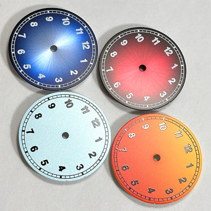 28.5mm Number Dial Gradient Blue Lume for NH35 NH38 Movement No Date
