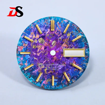 Ice Crystal Titanium Dial 28.5mm DAY DATE No Lume NH35 NH36 Movement