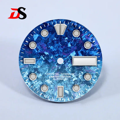 28.5mm Dial BGW9 C3 Lume Ice Crystal Titanium for NH35 NH36 Movement