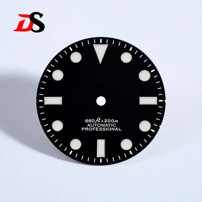 Sub 28.5mm Matte Sunburst Dial BGW9 C3 Lume for NH35NH36 Movement
