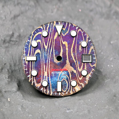 Natural Multicolor Damascus Dial Unique