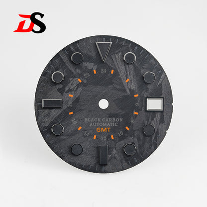 Carbon Fiber SUB Dial 28.5mm GMT NH34 Dial Black Lume YM