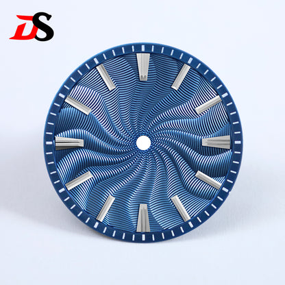 Guilloche Dial 28.5mm No Lume Sterile NH35NH34NH38 Movement 3 O'clock/6 O'clock/no Date