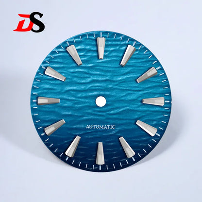 Gradient 28.5mm Wave Pattern Dial Blue Lume for NH35/NH38 Movement
