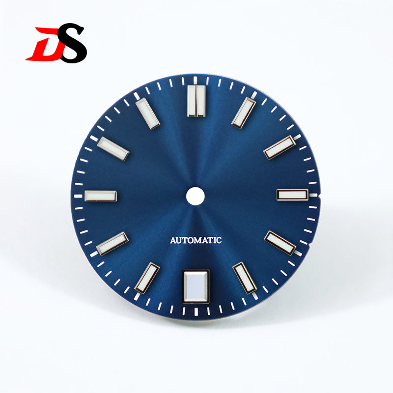 Sunburst Blue Lume Dial 6 O'clock NH35 28.5mm