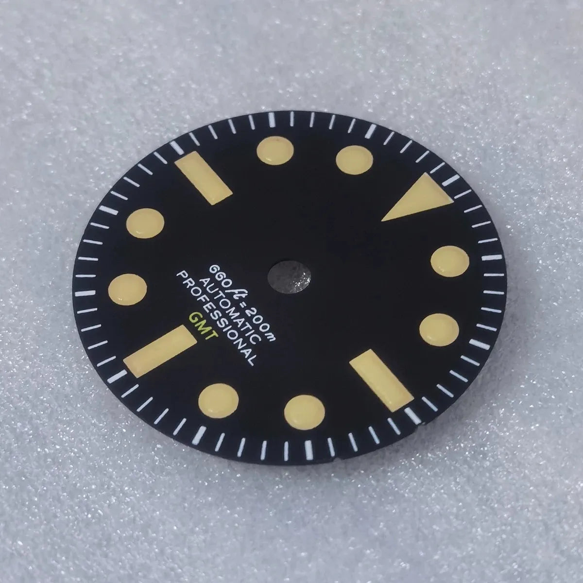 28.5mm GMT Retro Dial NH34A Movement Modified Velvet Black and Green Lume NH34 Modified Dial