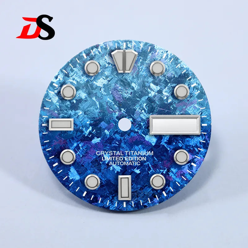 28.5mm Dial BGW9 C3 Lume Ice Crystal Titanium for NH35 NH36 Movement
