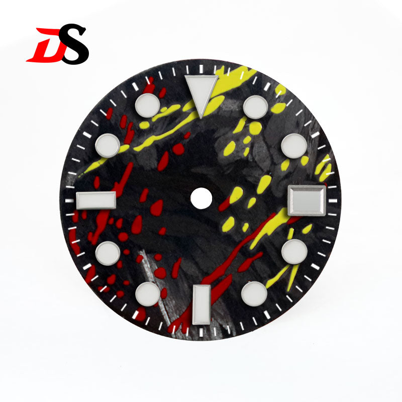 Colorful Graffiti Carbon Fiber Dial Color Ink SUB Blue Green Lume