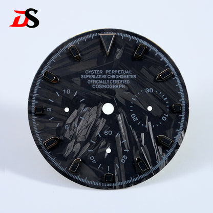 29.5mm Dial Carbon Fiber Blue Lume for VK63 Movement Black Lume