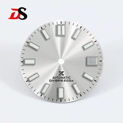 28.5mm 62mas Sunburst X Dial Blue Lume Small for NH35 Movement Watch Accessories