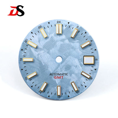 Shunbun Sea of Clouds Dial Blue Lume GMT NH34 Sakura Pink 28.5mm for SKX007 NH35