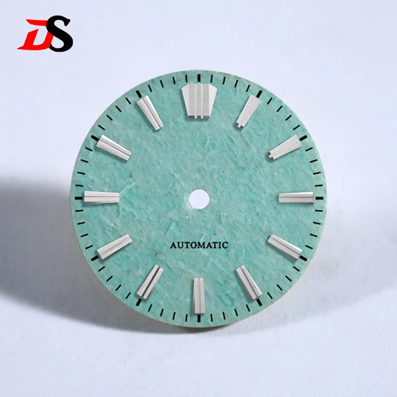 NH35 Dial Tianhe Jade 28.5mm Black Tick Mark NH38 Movement Stone Dial No Date/ Date Blue Lume/no Lume