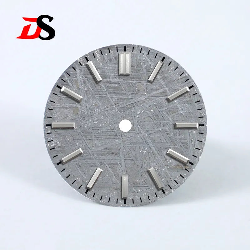 Natural 28.5mm Grey Meteorite Dial No Lume NH35 NH38 Movement No Date Dial